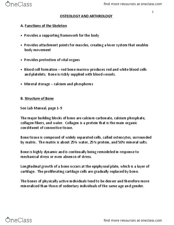 BPK 142 Lecture Notes - Lecture 1: Subluxation, Scoliosis, Joint Capsule thumbnail