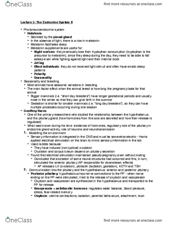 PSYC 342 Lecture Notes - Lecture 5: Acromegaly, Phenotype, Corticosterone thumbnail