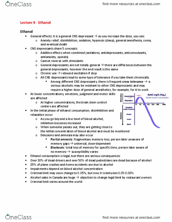 PHAR 300 Lecture Notes - Lecture 9: Cirrhosis, Binge Drinking, Acetaldehyde thumbnail