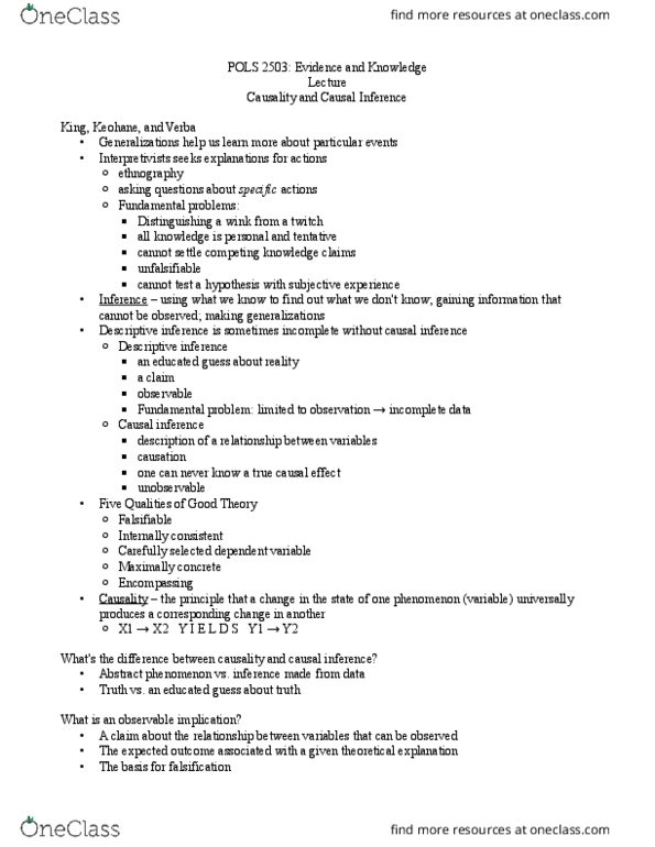 POLS 2503 Lecture Notes - Lecture 5: Inside Out Music, Dependent And Independent Variables, Collective Behavior thumbnail