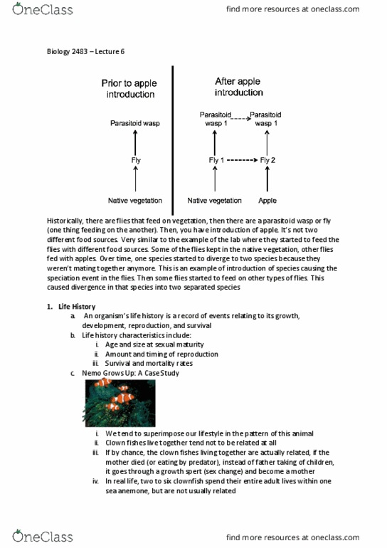 Biology 2483A Lecture Notes - Lecture 6: Abiotic Component, Sequential Hermaphroditism, Propagule thumbnail