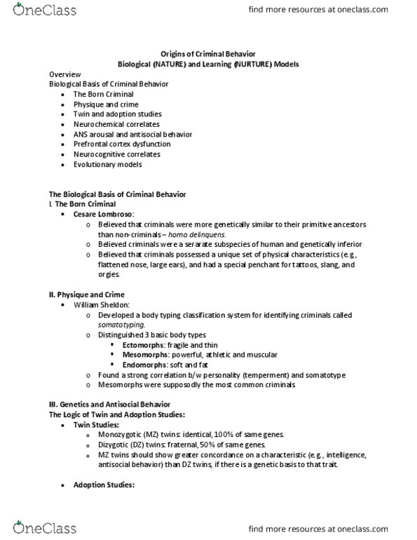 PSY 230 Lecture Notes - Lecture 3: Reinforcement, Classical Conditioning, Environmental Determinism thumbnail