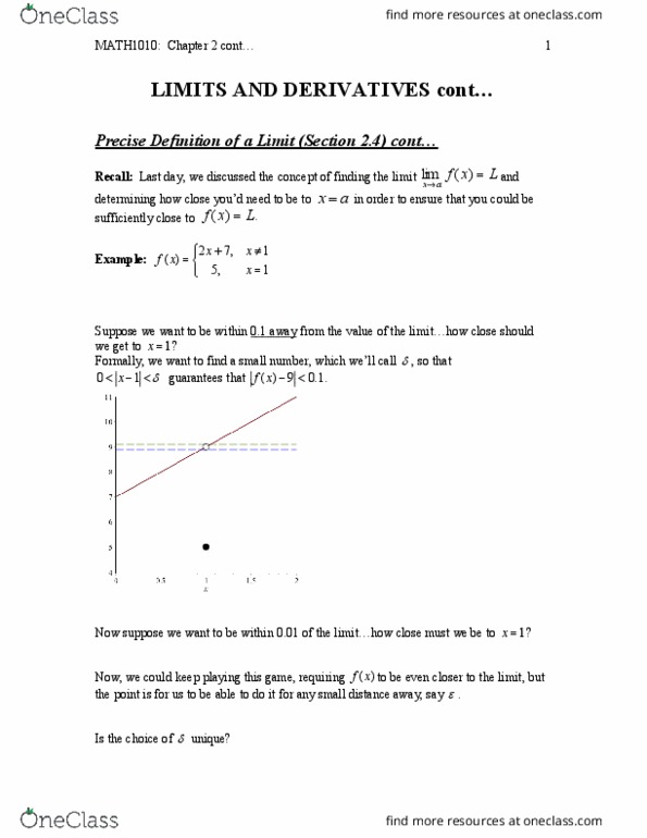 MATH 1010U Lecture Notes - Lecture 5: Trigonometric Functions, Transcendentals, Ampere thumbnail