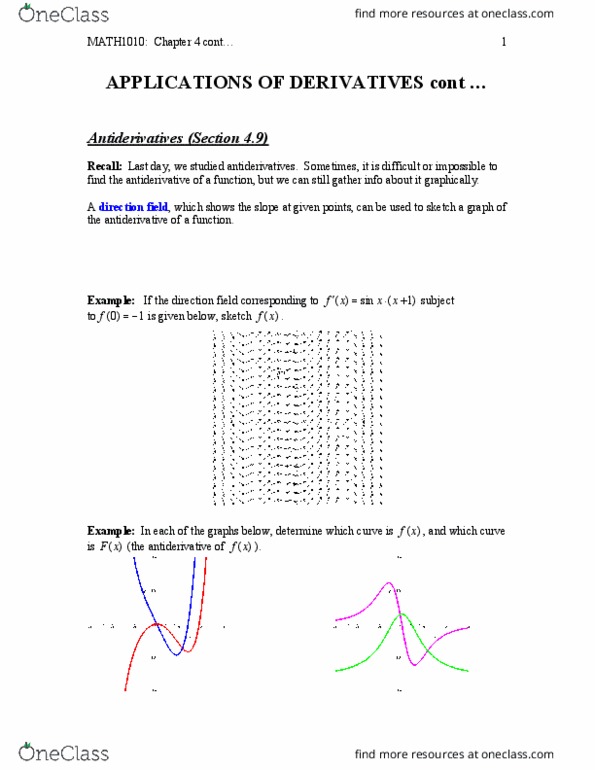 MATH 1010U Lecture Notes - Lecture 6: Riemann Sum, Prentice Hall, Antiderivative thumbnail