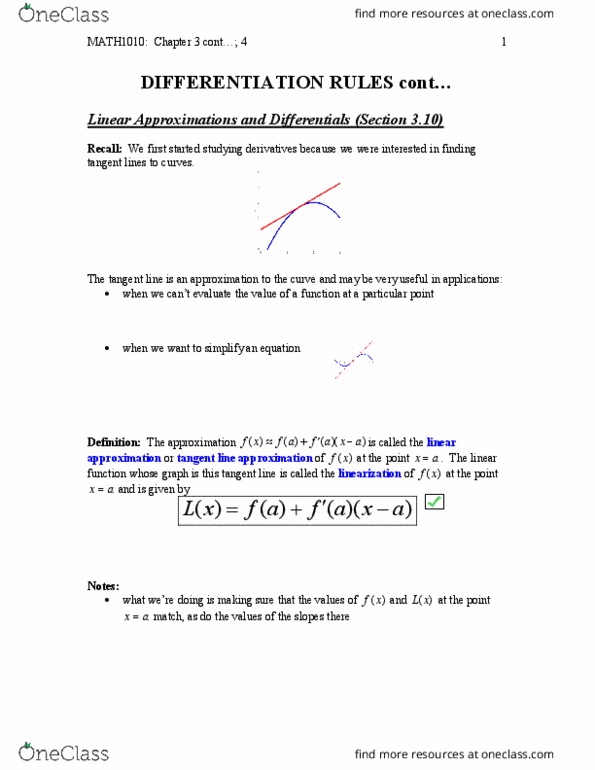MATH 1010U Lecture Notes - Lecture 7: Approximation Error, If And Only If, Minimax thumbnail