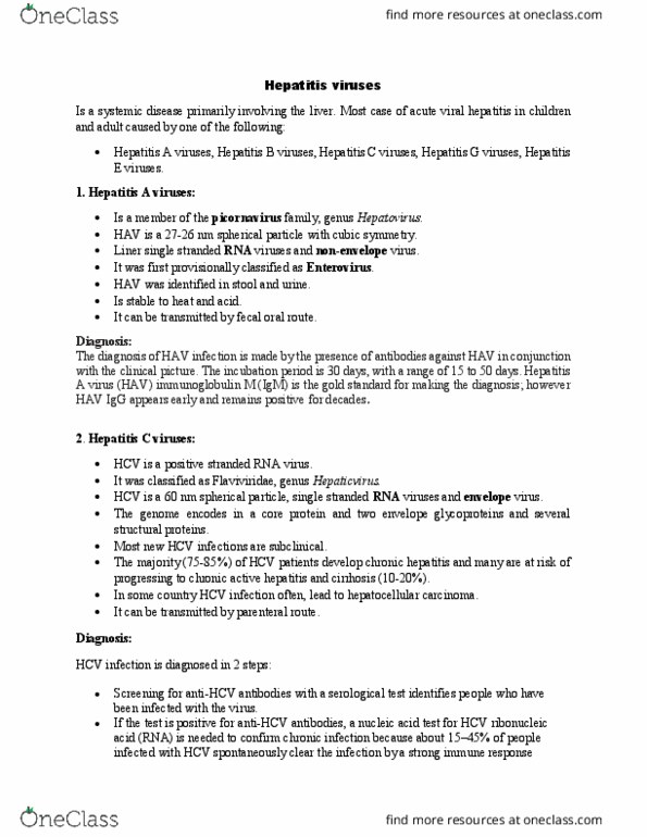 LATI 3503 Lecture Notes - Lecture 1: Immunostaining, Bloodborne, Human T-Lymphotropic Virus thumbnail