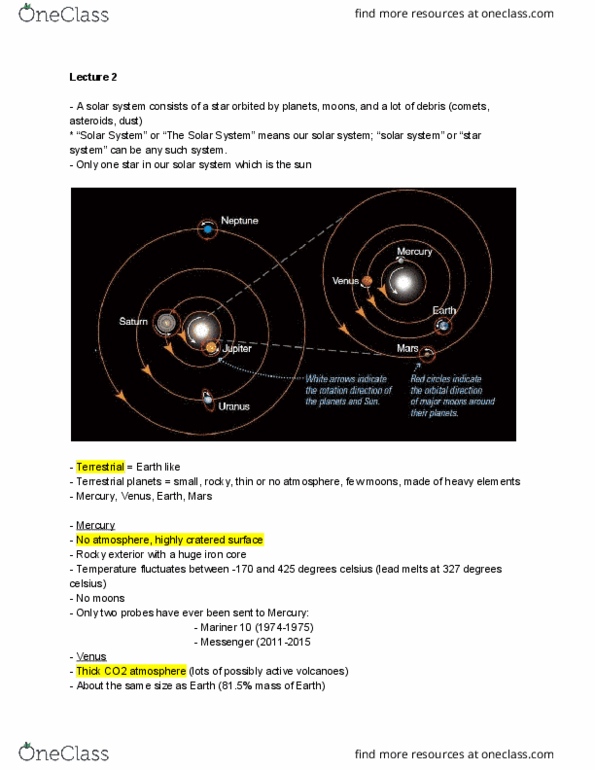 AST101H1 Lecture Notes - Lecture 2: Oort Cloud, Sample-Return Mission, Kuiper Belt thumbnail