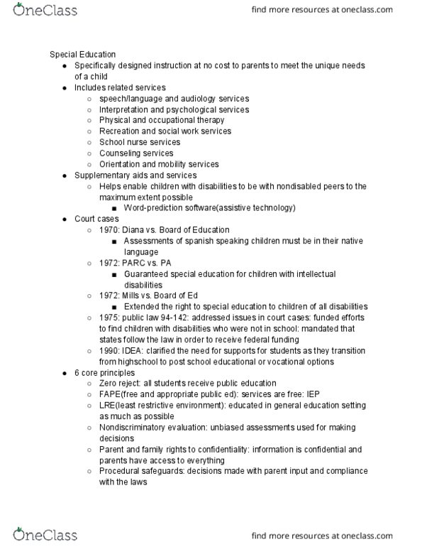 EDP 256 Lecture Notes - Lecture 14: List Of Fables Characters, Audiology, Rehabilitation Act Of 1973 thumbnail