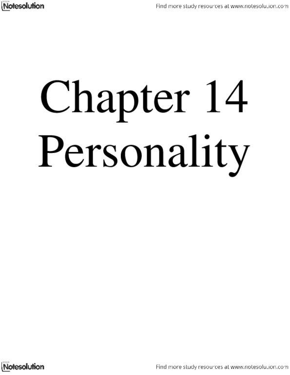 Psychology 1000 Chapter Notes -Thematic Apperception Test, Psychosexual Development, Unconscious Mind thumbnail