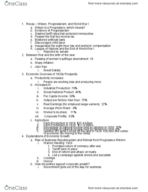 HIST 1102 Lecture Notes - Lecture 10: Man-Hour, Second Industrial Revolution thumbnail