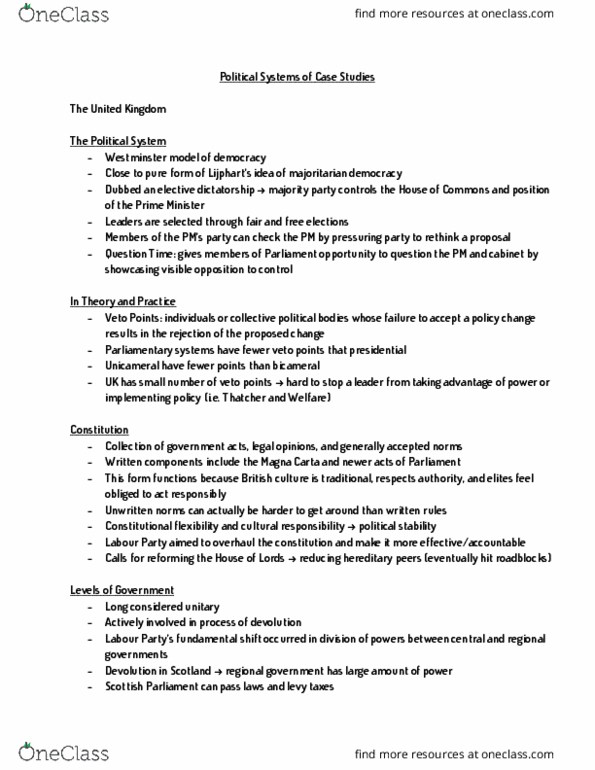 PSC 1001 Chapter Notes - Chapter 5: Totalitarianism, Authoritarianism, East Germany thumbnail