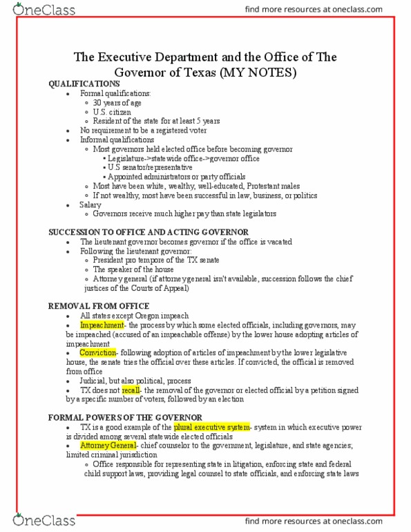 POL 1133 Chapter Notes - Chapter 4: Railroad Commission Of Texas, United States House Committee On Appropriations, United States Senate Committee On Finance thumbnail
