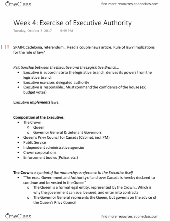 DCC 2118 Lecture Notes - Lecture 4: Primary And Secondary Legislation, Legal Doctrine, Canada Border Services Agency thumbnail