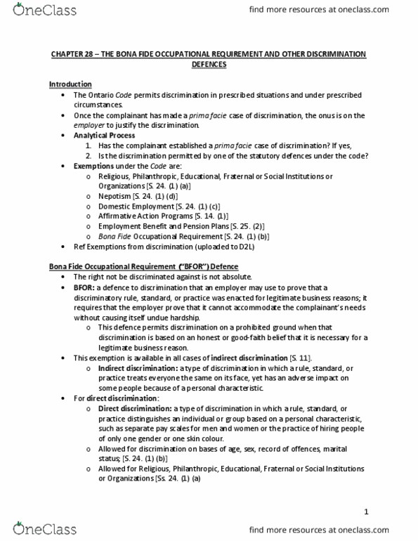 LAW 529 Lecture Notes - Lecture 5: Affirmative Action, Fide, The Employer thumbnail