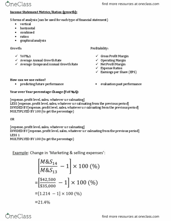 FIN 305 Lecture Notes - Lecture 5: Income Statement, Compound Annual Growth Rate, Operating Margin thumbnail