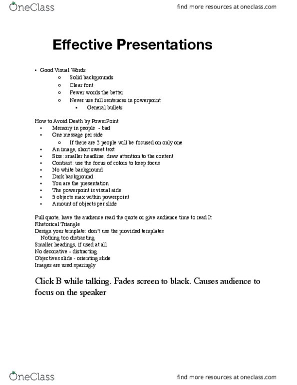 ENGL 134 Lecture Notes - Lecture 19: Microsoft Powerpoint thumbnail