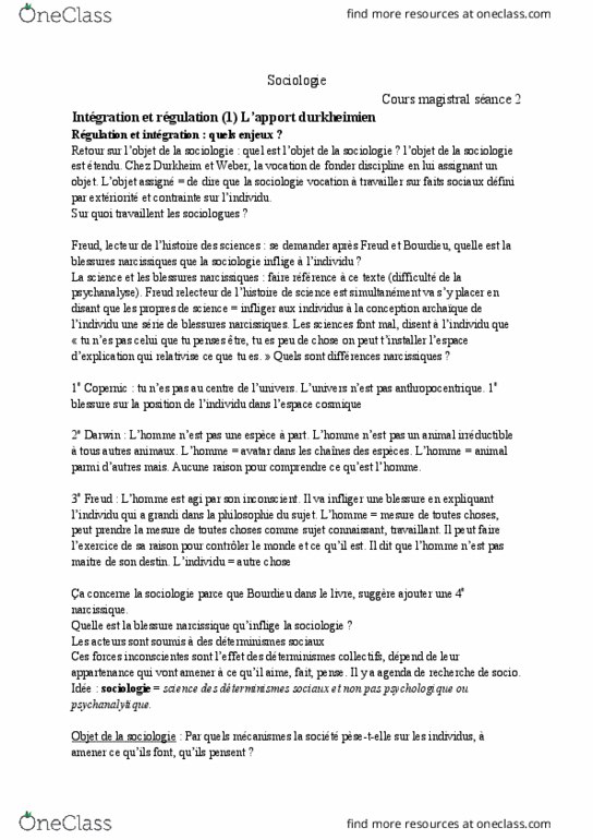 CDN 4101 Lecture Notes - Lecture 2: Le Droit, Le Monde, Auguste Comte thumbnail