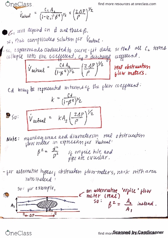 MEC E331 Lecture 8: Real obstruction flow meters, discharge coefficients, venturi meter in a water line example thumbnail