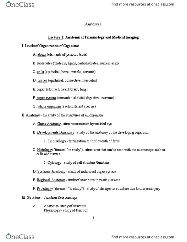 EXCI 253 Lecture Notes - Lecture 1: Histology, Fetus, Spinal Cord Injury thumbnail