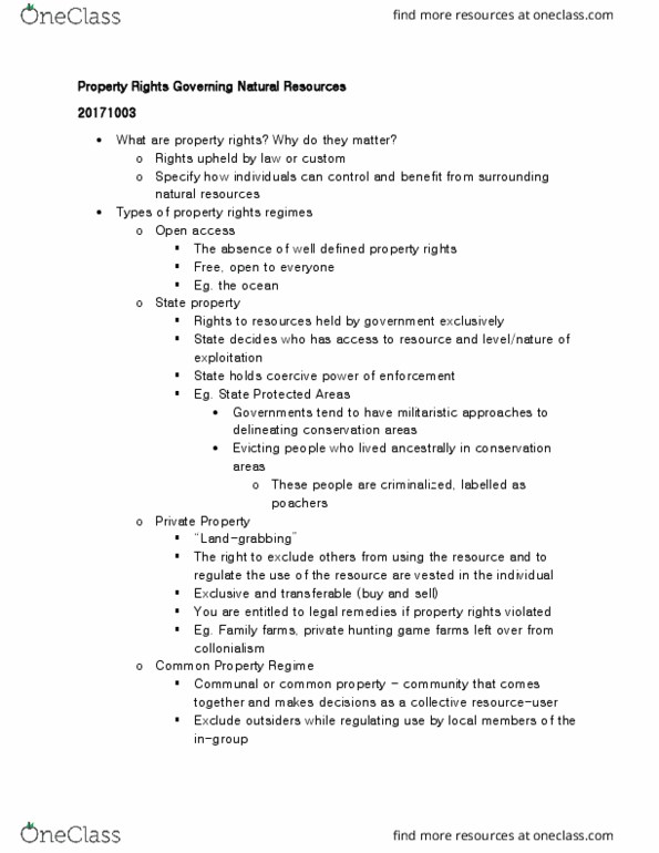 INDEV100 Lecture 5: 5. Intro to Property RightsGoverning Natural Resources thumbnail