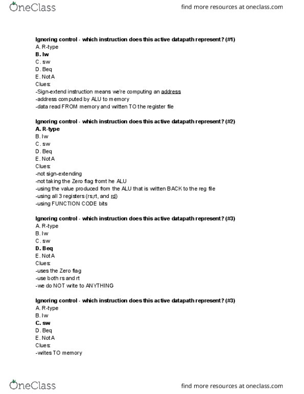 CSE 141 Lecture Notes - Lecture 6: Combinational Logic, Longest Path Problem, Datapath thumbnail