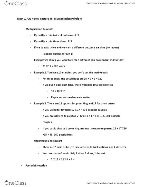 MATH 1070Q Lecture 5: Lecture #5 thumbnail