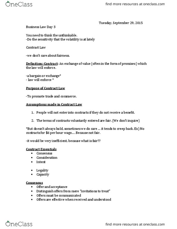 Management and Organizational Studies 2275A/B Lecture Notes - Lecture 3: Estoppel thumbnail