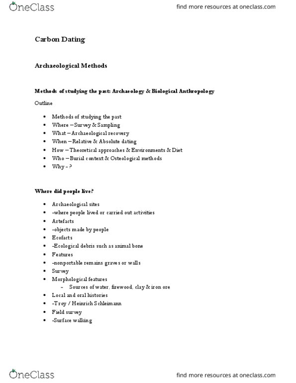 ANTA01H3 Lecture Notes - Lecture 7: Optically Stimulated Luminescence, Ground-Penetrating Radar, Inert Gas thumbnail