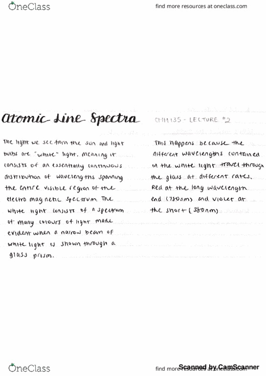 CHM135H1 Lecture 2: Atomic Line Spectra thumbnail