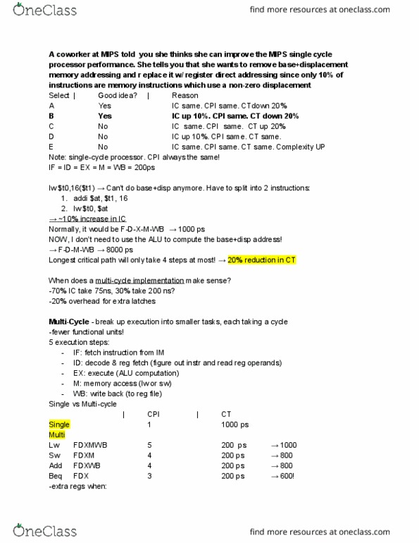 CSE 141 Lecture Notes - Lecture 7: Critical Path Method thumbnail