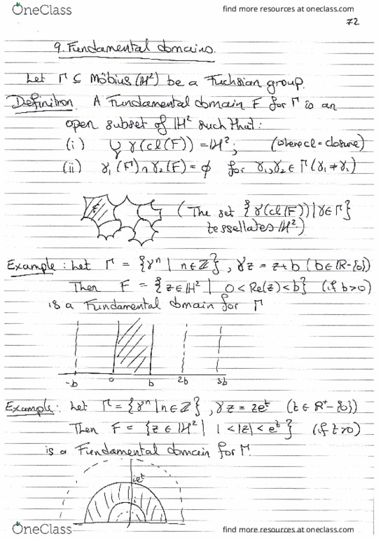 ENGINEER 1C03 Lecture Notes - Lecture 11: Fundamental Domain thumbnail