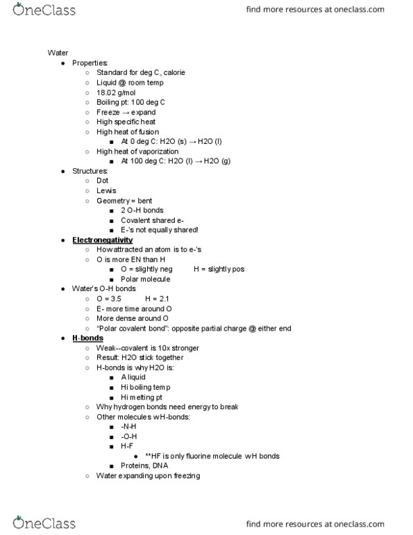 CHEM 1100 Lecture Notes - Lecture 12: Covalent Bond, Partial Charge, Fluorine thumbnail