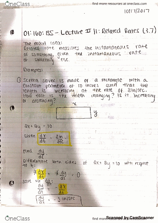 01:640:135 Lecture 11: Related Rates thumbnail