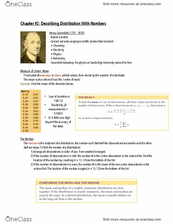 Statistical Sciences 1024A/B Lecture Notes - Lecture 2: Interquartile Range, Quartile, Box Plot thumbnail