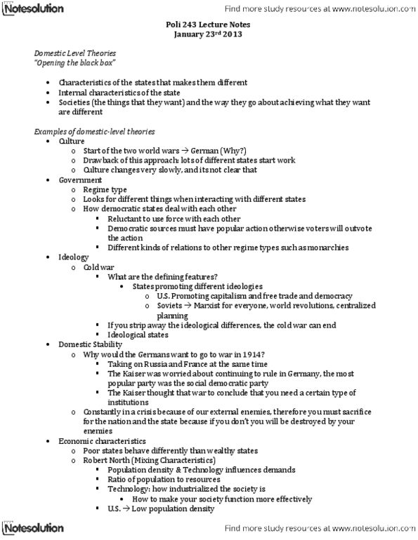 POLI 243 Lecture Notes - Proportional Representation, Arab Spring, Parliamentary System thumbnail