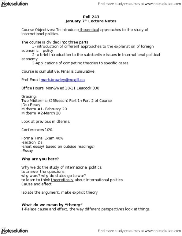 POLI 243 Lecture : Poli 243 Jan 6th Notes.doc thumbnail