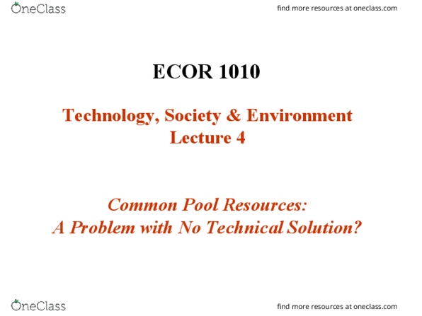 ECOR 1010 Lecture Notes - Lecture 4: Drive Time, Friedrich Engels, Emissions Trading thumbnail
