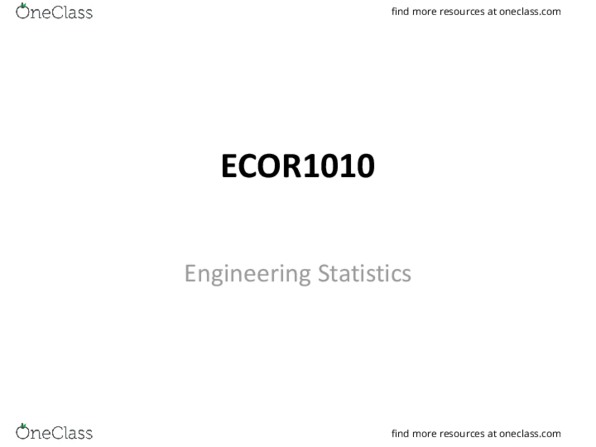 ECOR 1010 Lecture Notes - Lecture 11: Variance, Standard Deviation, Interquartile Range thumbnail