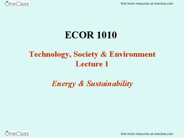 ECOR 1010 Lecture Notes - Lecture 1: World Coal Association, Peak Oil, Geopolitics thumbnail