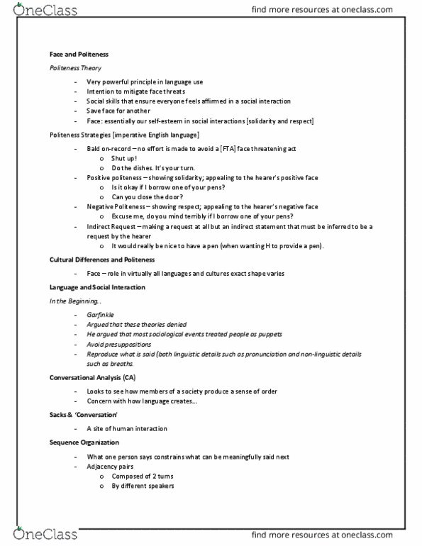 LING 300 Lecture Notes - Lecture 8: Social Skills thumbnail