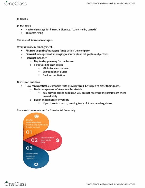 AFM131 Chapter Notes - Chapter 17: Bank Reconciliation, Public Company, Financial Plan thumbnail