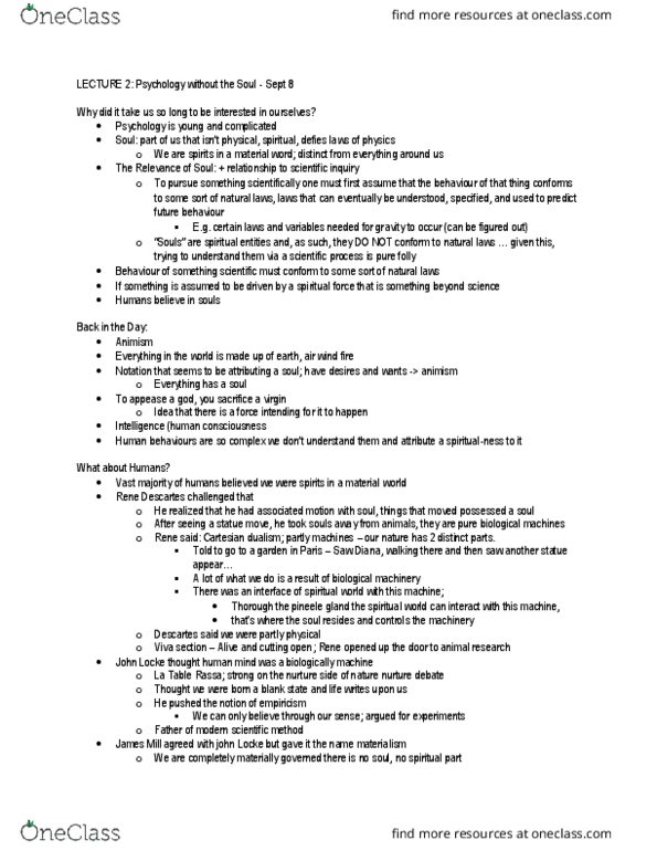 PSYA01H3 Lecture Notes - Lecture 2: Molecular Machine, James Mill, Scientific Method thumbnail