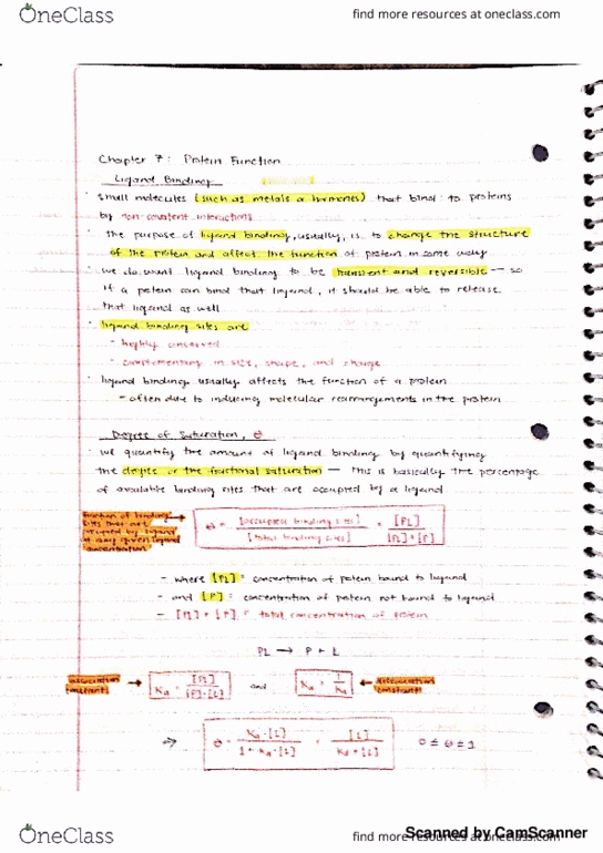 CHEM 153A Chapter 7: Protein Function thumbnail