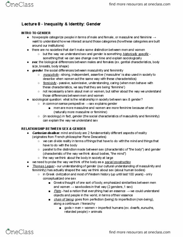 SOCIOL 10 Lecture 8: Lecture 8 - Inequality _ Identity_ Gender thumbnail