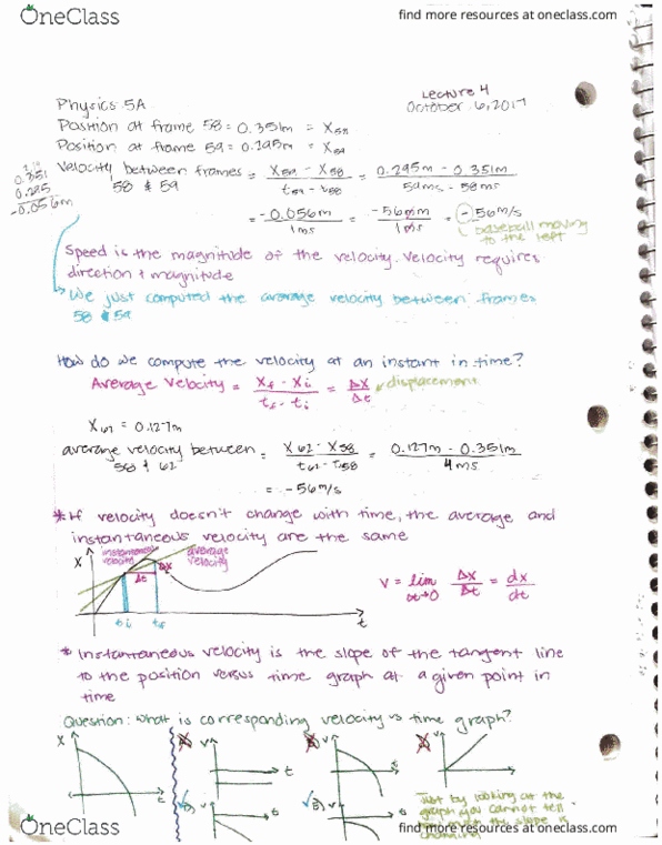 PHYSICS 5A Lecture Notes - Lecture 4: Yle thumbnail
