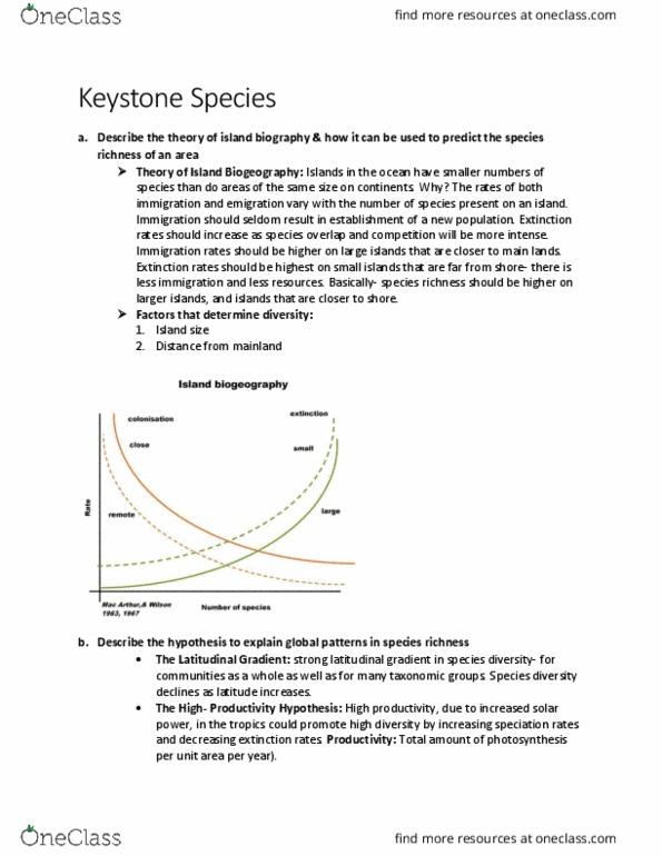 KINE 2011 Chapter Notes - Chapter 2.3: Species Richness, Ecosystem Diversity, Herbivore thumbnail