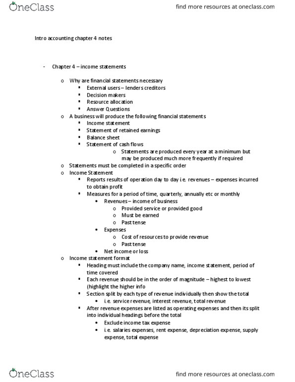 International Relations 2702E Lecture Notes - Lecture 5: Perpetual Inventory, Profit Margin, Accounting Equation thumbnail