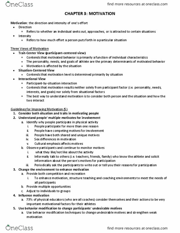 PSYCH 139 Lecture Notes - Lecture 2: Social Comparison Theory, Achievement Orientation, Venus Williams thumbnail