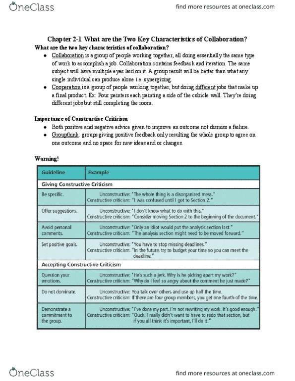 BUS-K 201 Lecture Notes - Lecture 2: Videotelephony, Groupthink, Web Conferencing thumbnail