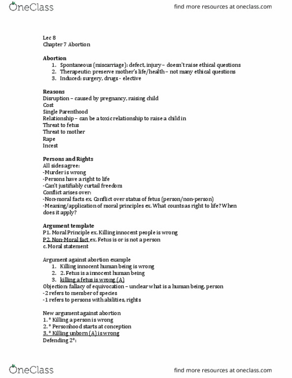 PHLB09H3 Lecture Notes - Lecture 8: Incest, Circular Reasoning, Danian thumbnail